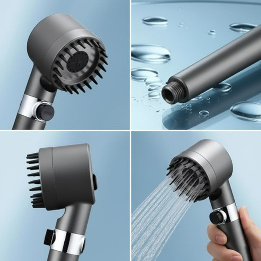 FlowX™ TurboRelax One - Cabezal De Ducha Masajeador Alta Presión con Sistema Rotación 360°