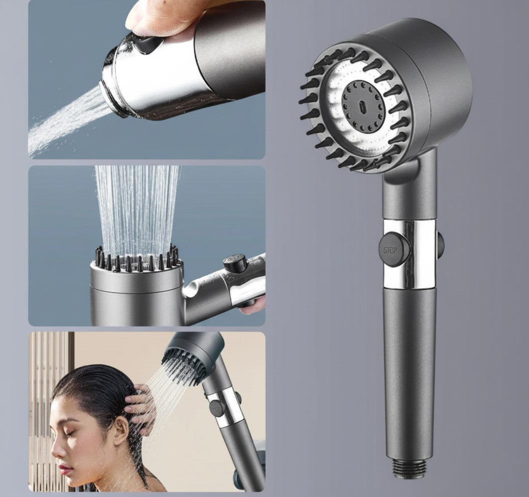 FlowX™ TurboRelax One - Cabezal De Ducha Masajeador Alta Presión con Sistema Rotación 360°