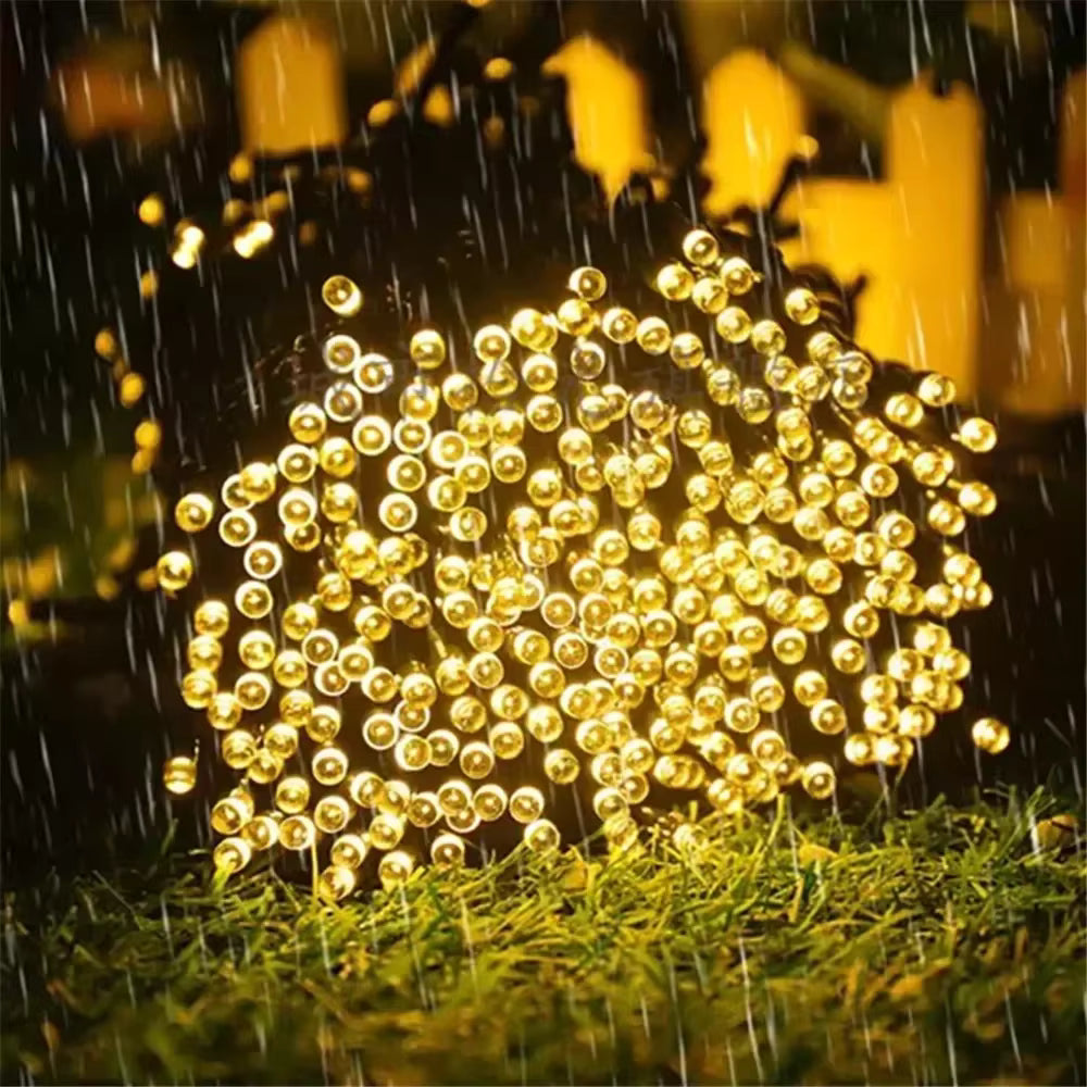 Luces Solares Navideñas de 20 Metros y 170 Luces Led🎄(Amarillas y Multicolor)